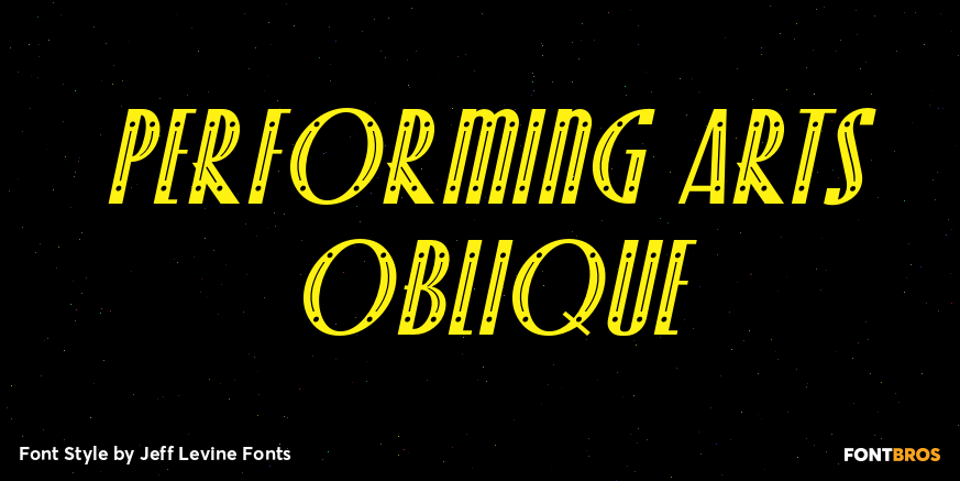 Performing Arts Oblique Font Poster #1