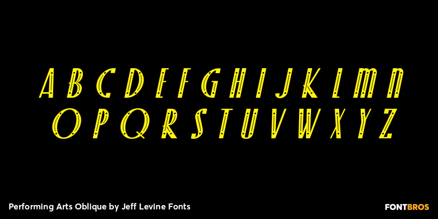 Performing Arts Oblique Font Poster #3