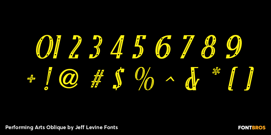 Performing Arts Oblique Font Poster #4