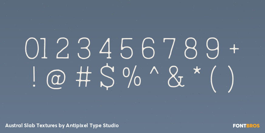 Austral Slab Textures Font Poster #4