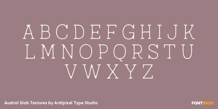 Austral Slab Textures Font Poster #1