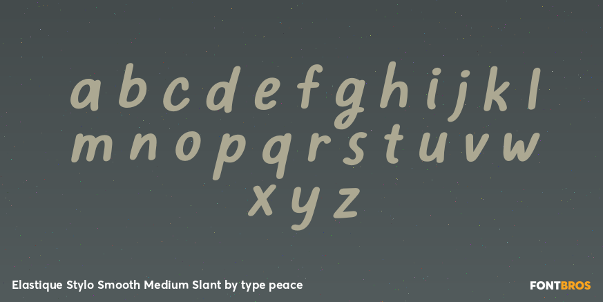 Elastique Stylo Smooth Medium Slant Font Poster #3