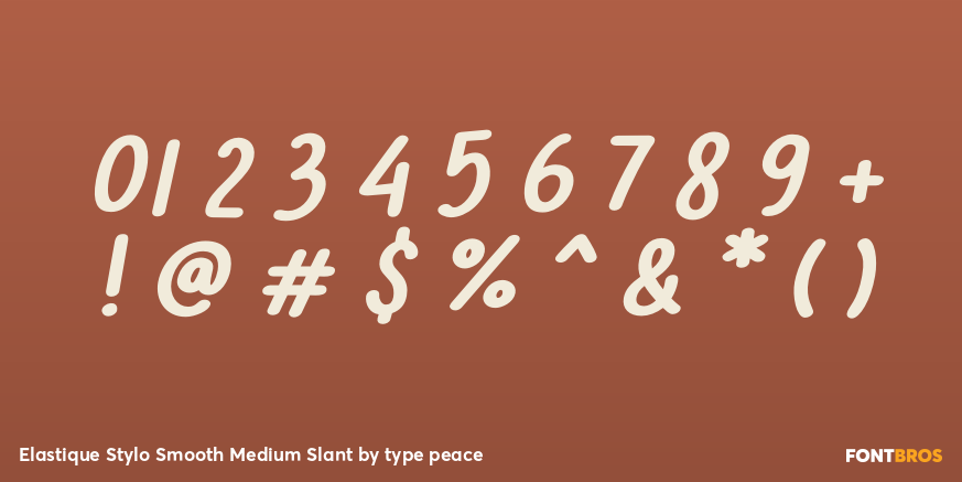 Elastique Stylo Smooth Medium Slant Font Poster #4