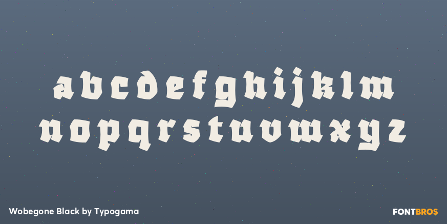 Wobegone Black Font Poster #3