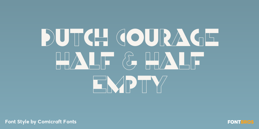 Dutch Courage Half & Half Empty Poster