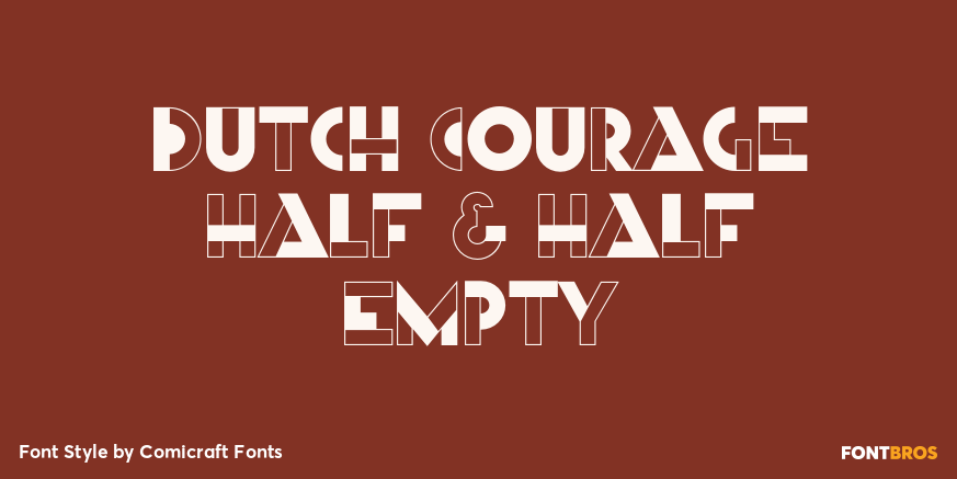 Dutch Courage Half & Half Empty Poster