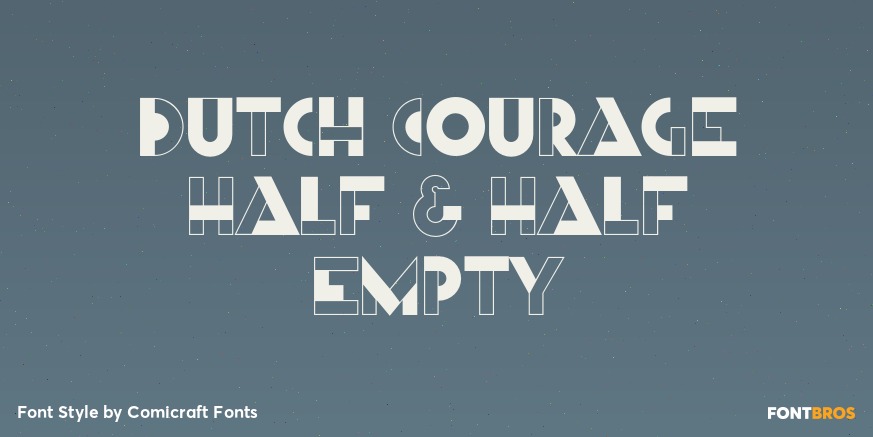 Dutch Courage Half & Half Empty Poster