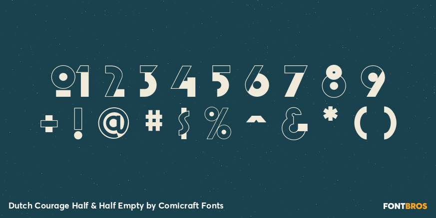 Dutch Courage Half & Half Empty Font Poster #1