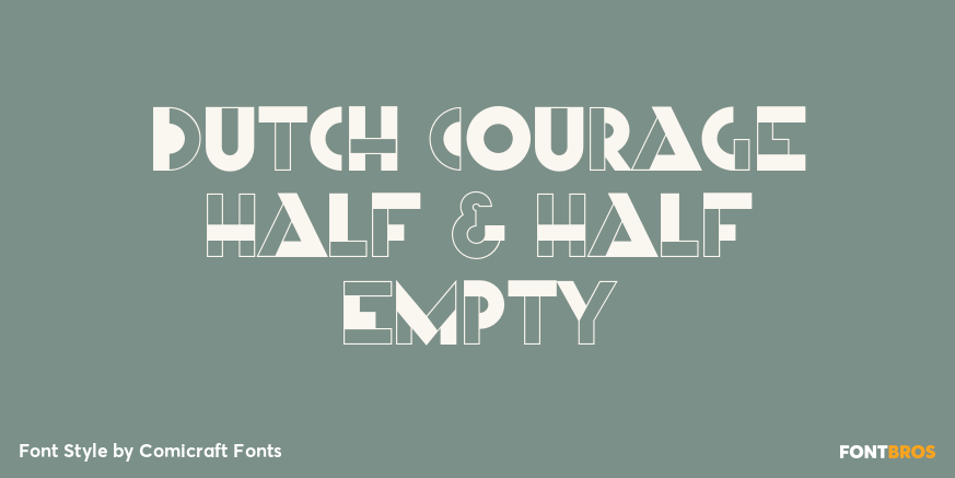 Dutch Courage Half & Half Empty Poster