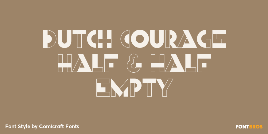 Dutch Courage Half & Half Empty Poster