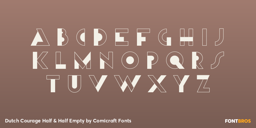 Dutch Courage Half & Half Empty Font Poster #1
