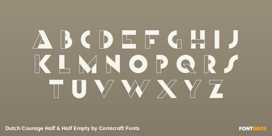 Dutch Courage Half & Half Empty Font Poster #1