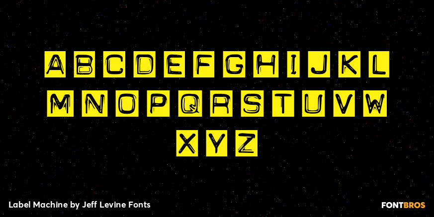 Label Machine Font Poster #2