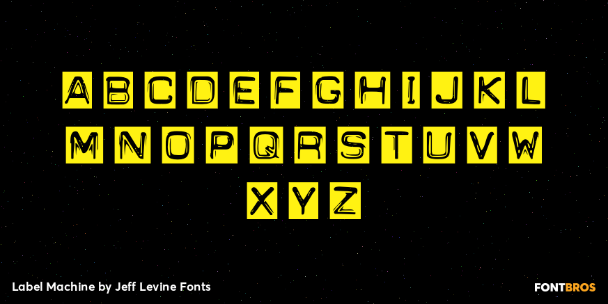 Label Machine Font Poster #3