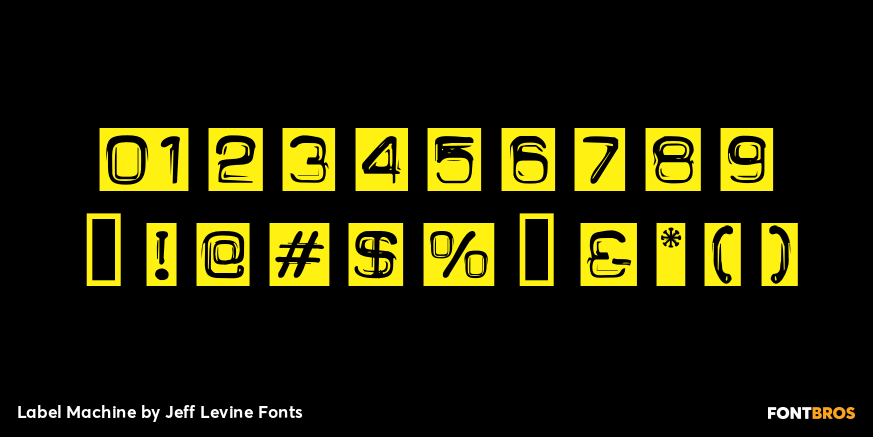 Label Machine Font Poster #4