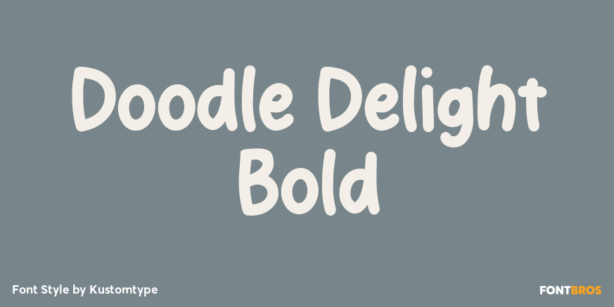 Doodle Delight Bold Font Poster #1