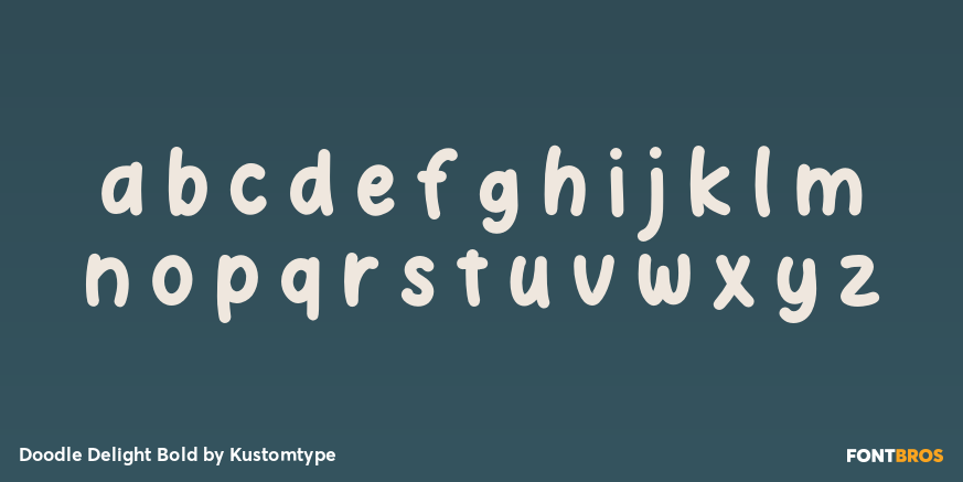 Doodle Delight Bold Font Poster #3