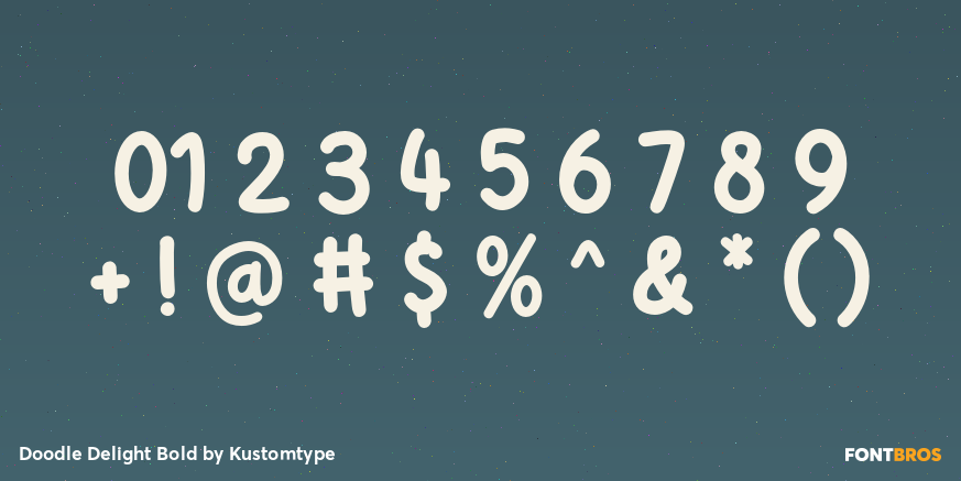 Doodle Delight Bold Font Poster #4