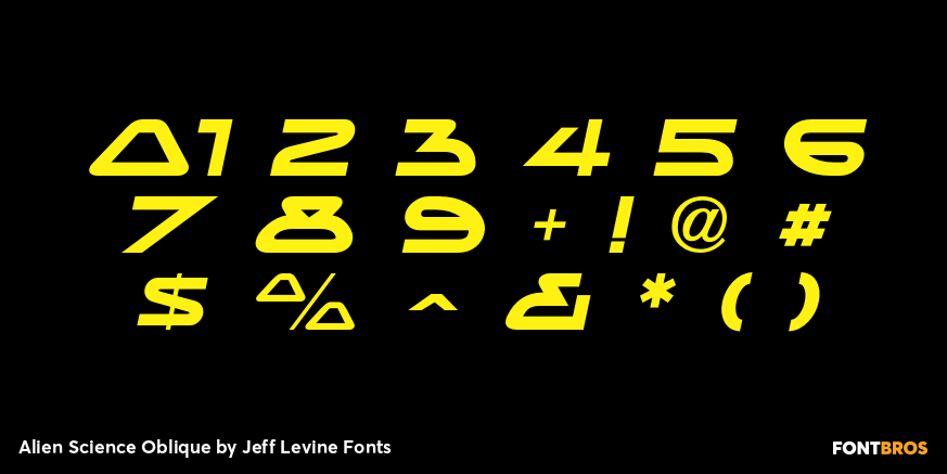 Alien Science Oblique Font Poster #1