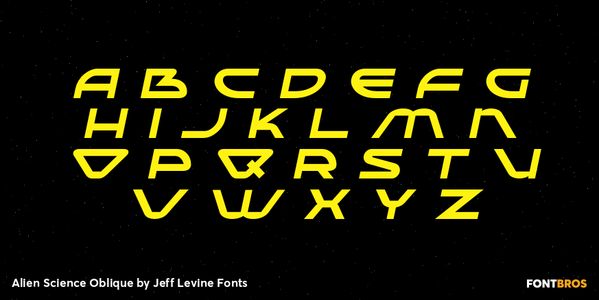 Alien Science Oblique Font Poster #1