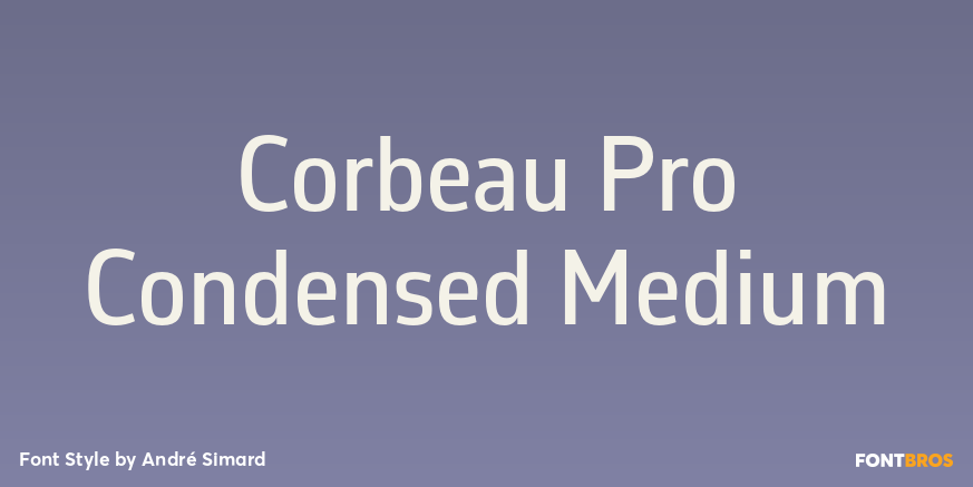 Corbeau Pro Condensed Medium Font Poster #1