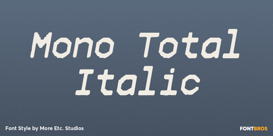 Mono Total Italic Poster