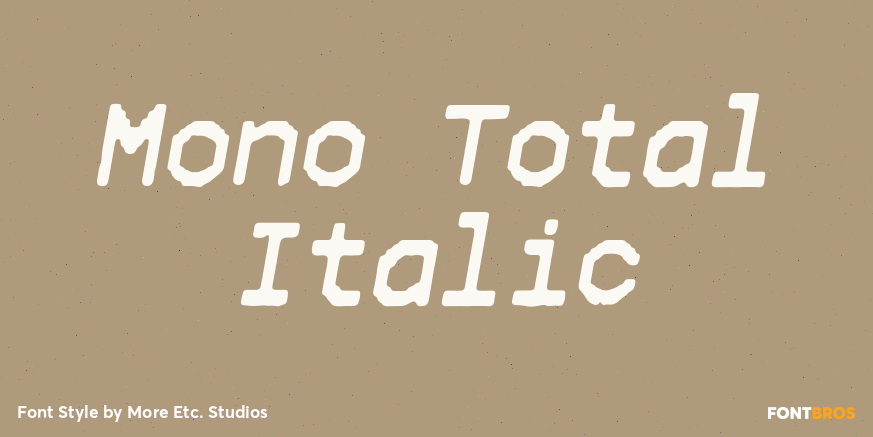 Mono Total Italic Poster