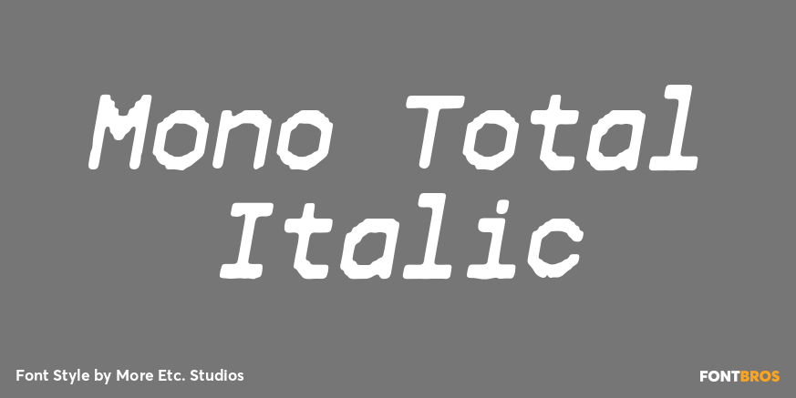 Mono Total Italic Poster