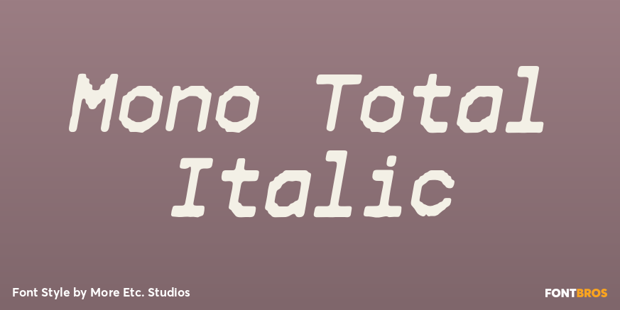 Mono Total Italic Poster
