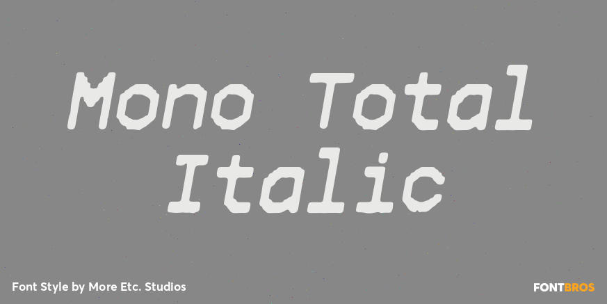 Mono Total Italic Poster