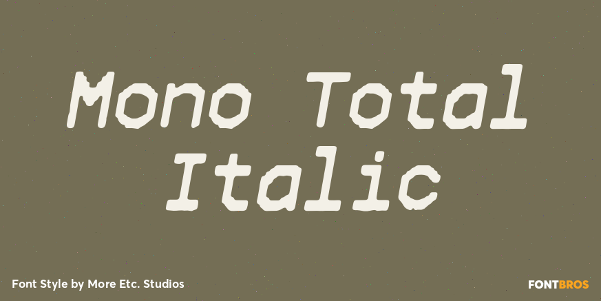 Mono Total Italic Poster