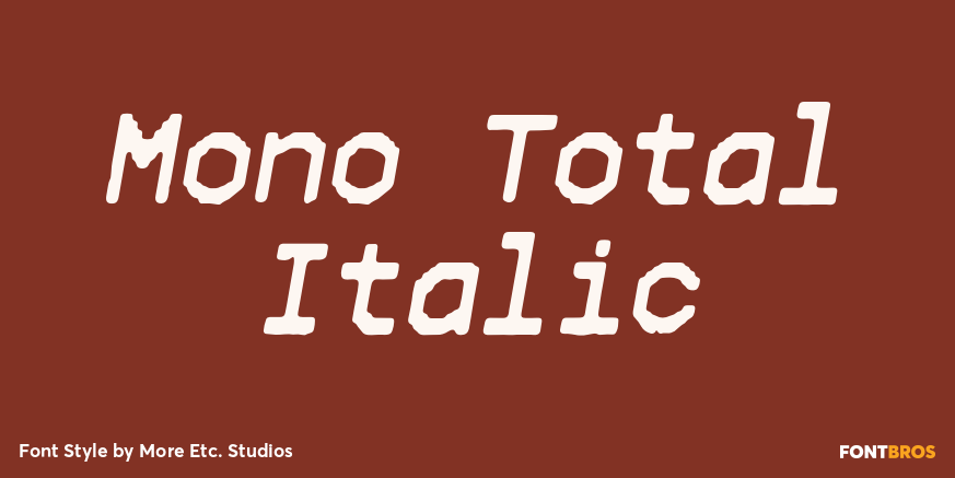 Mono Total Italic Poster