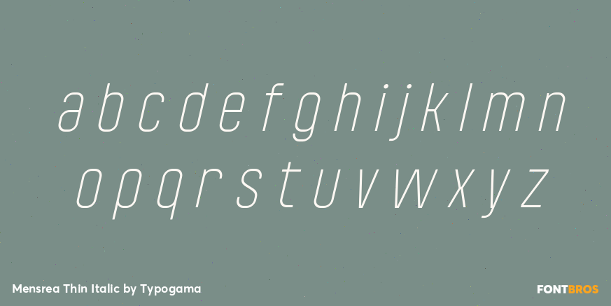 Mensrea Thin Italic Font Poster #3