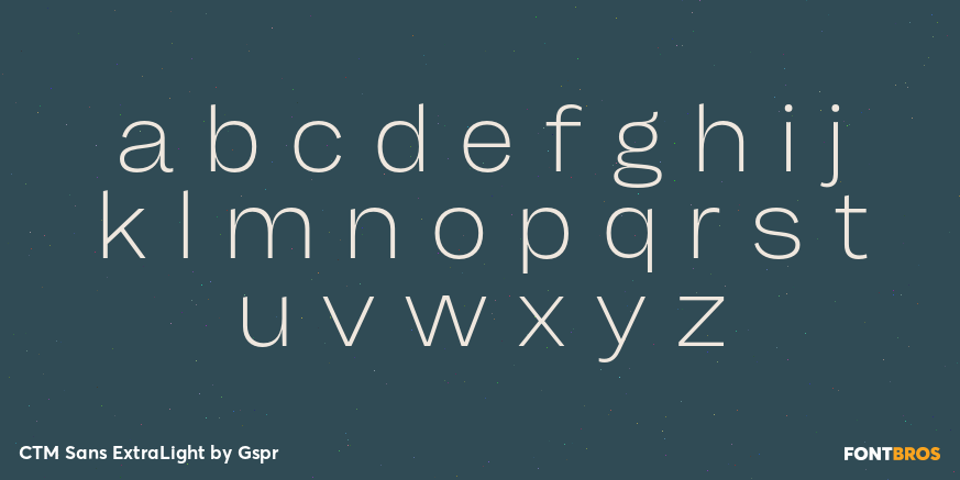 CTM Sans ExtraLight Font Poster #3