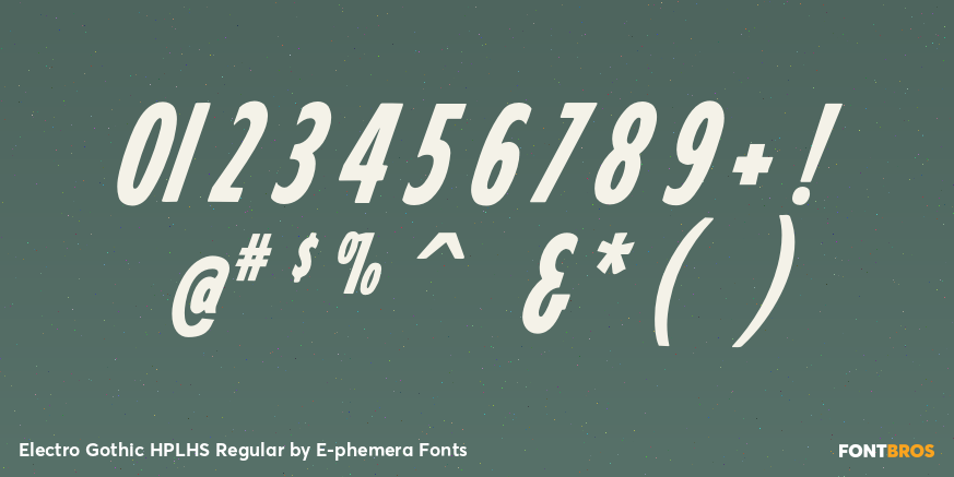 Electro Gothic HPLHS Regular Font Poster #4