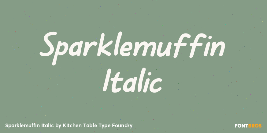 Sparklemuffin Italic Font Poster #1