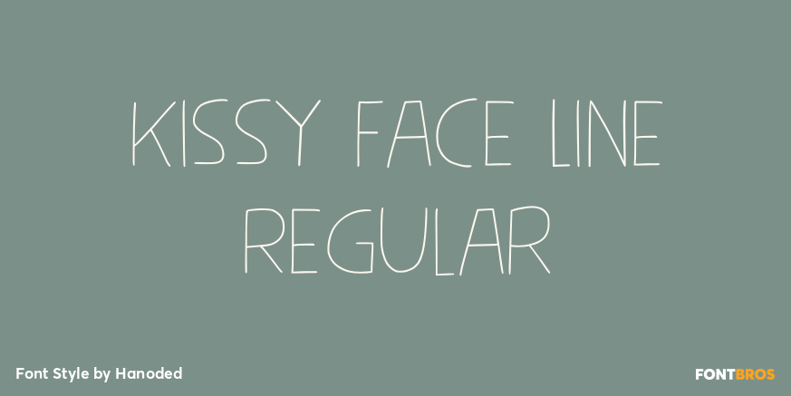 Kissy Face Line Regular Poster