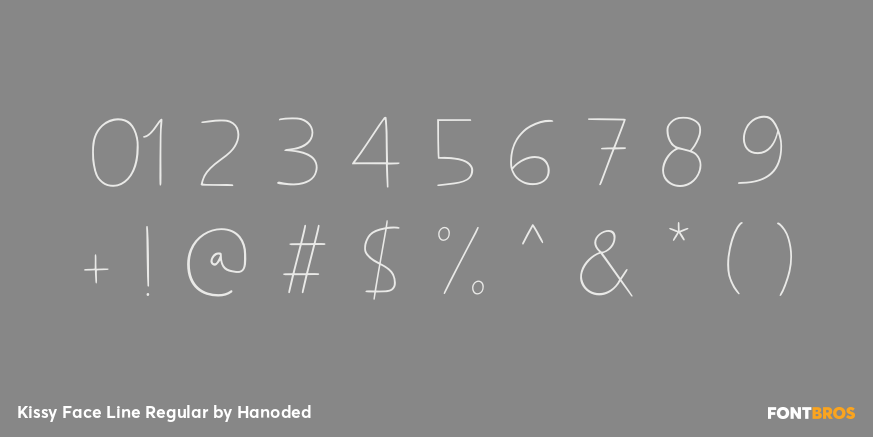 Kissy Face Line Regular Font Poster #1