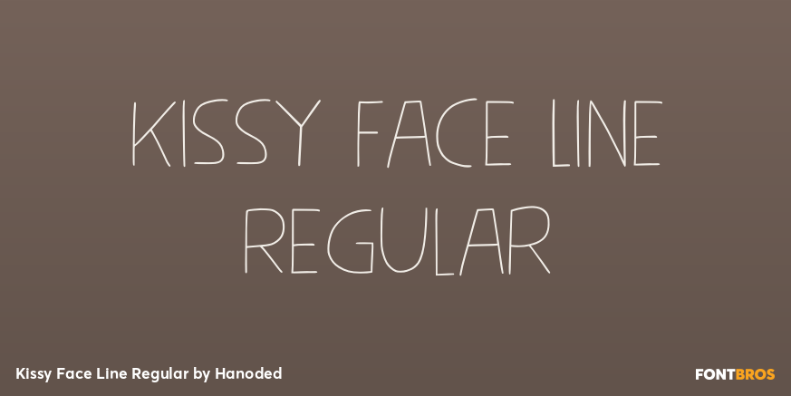 Kissy Face Line Regular Font Poster #1