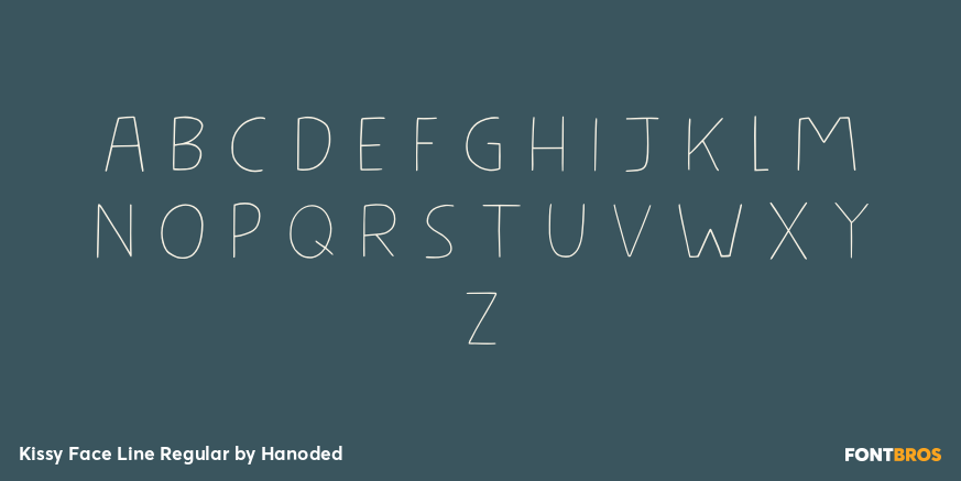 Kissy Face Line Regular Font Poster #1
