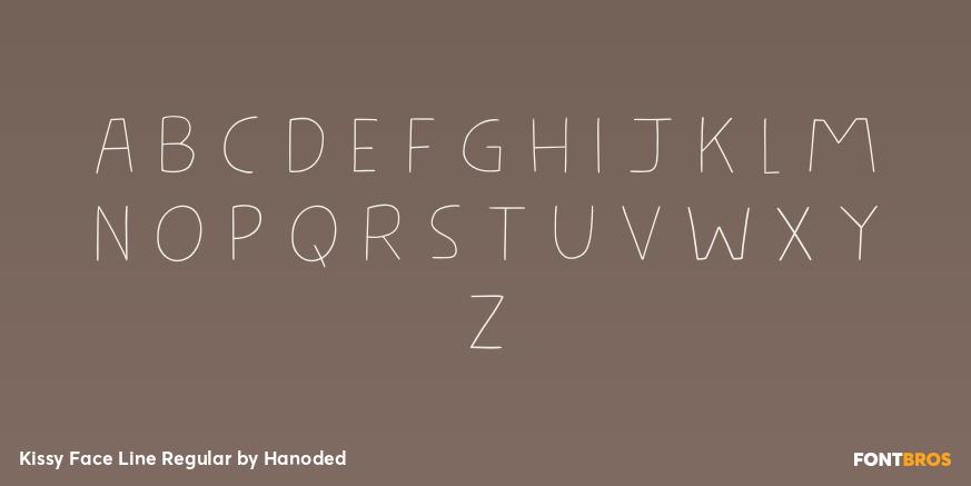 Kissy Face Line Regular Font Poster #1