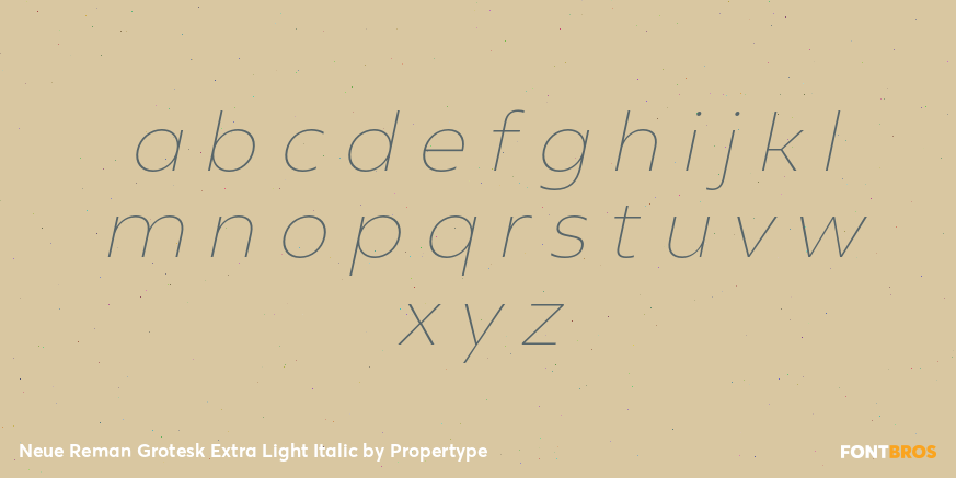 Neue Reman Grotesk Extra Light Italic Font Poster #3