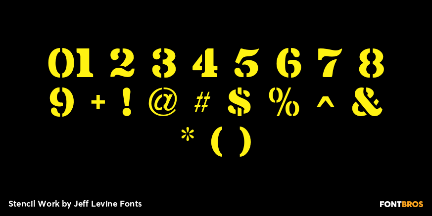 Stencil Work Font Poster #4