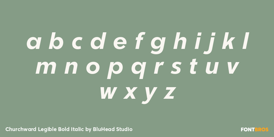 Churchward Legible Bold Italic Font Poster #3