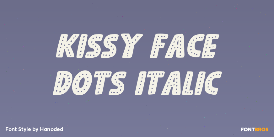 Kissy Face Dots Italic Poster