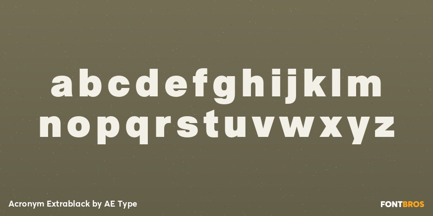 Acronym Extrablack Font Poster #3