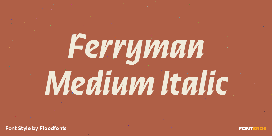 Ferryman Medium Italic Poster