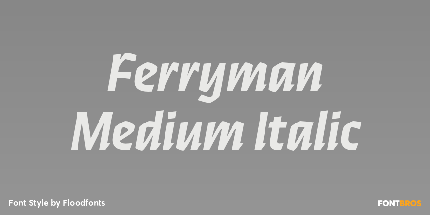 Ferryman Medium Italic Poster