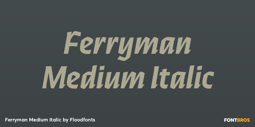 Ferryman Medium Italic Poster