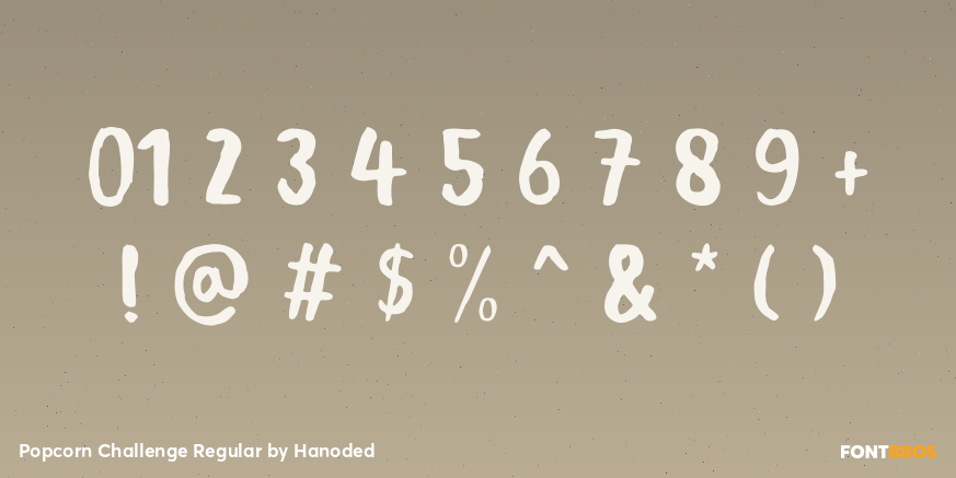 Popcorn Challenge Regular Font Poster #4